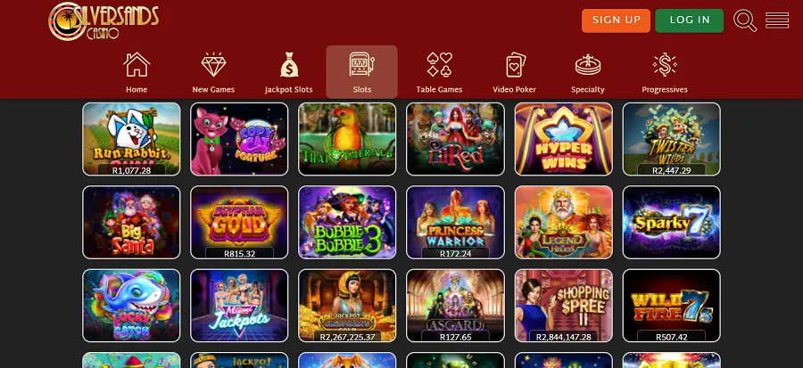silver sands casino slot games