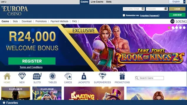 Europa Casino Welcome Bonus screenshot