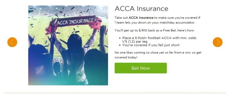 Casino.com acca insurance offer screenshot