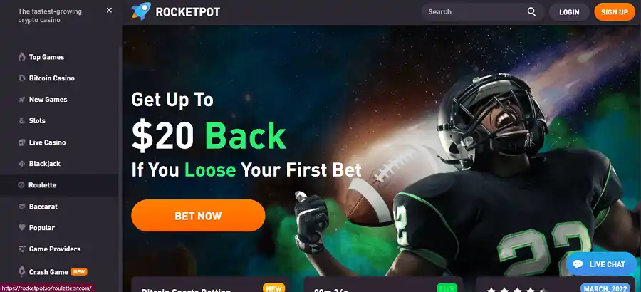 rocketpot casino sport