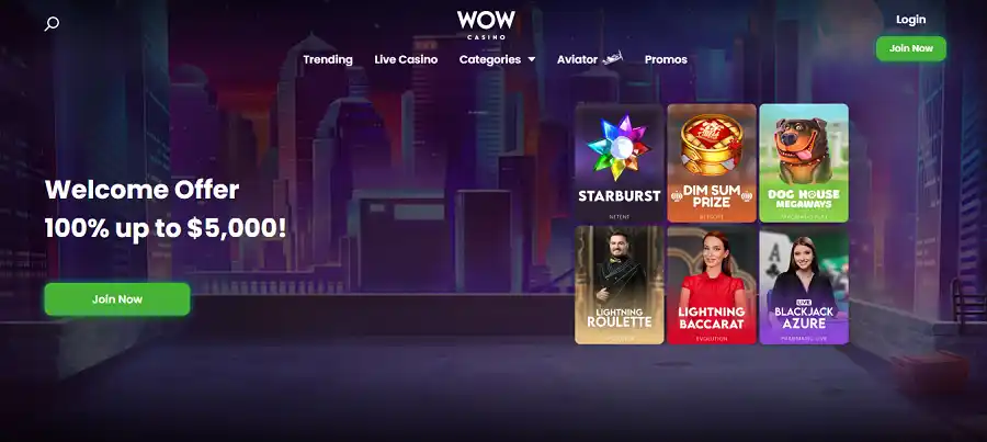 wow casino bonus