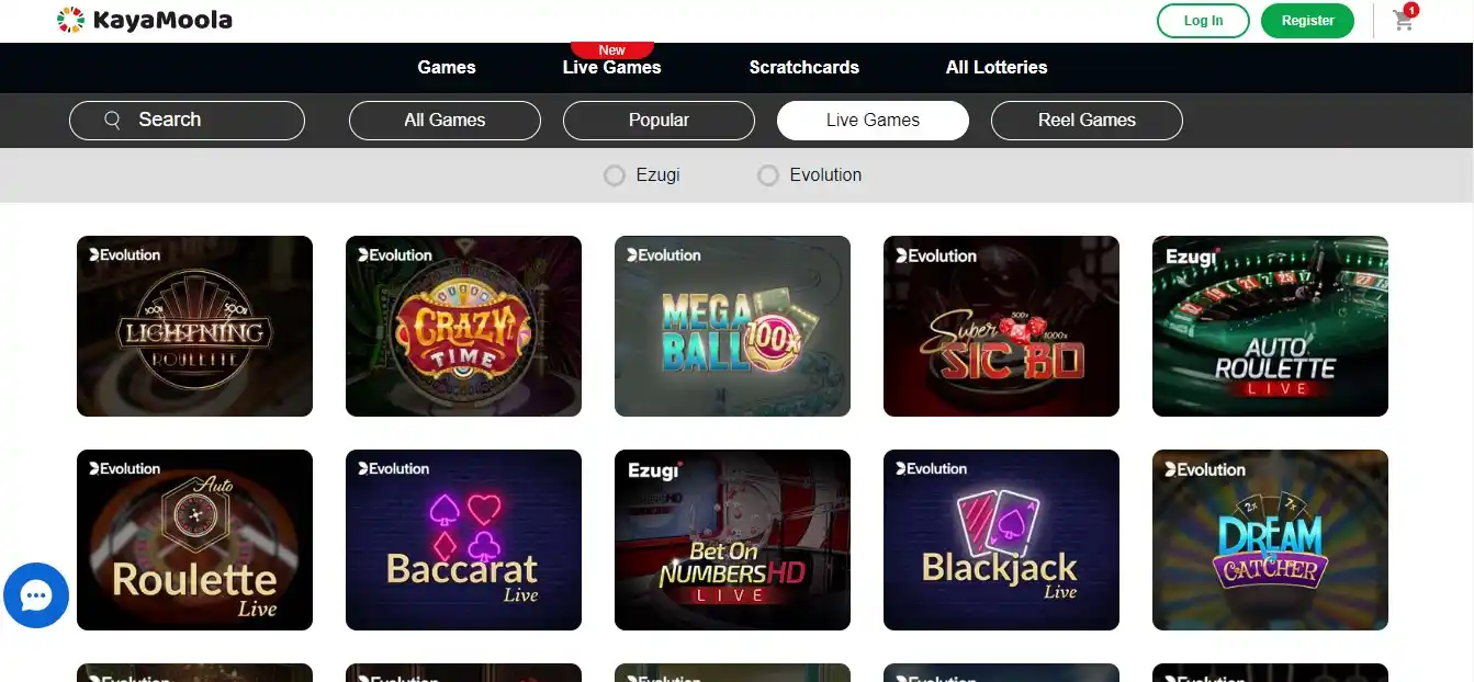 Kayamoola live games