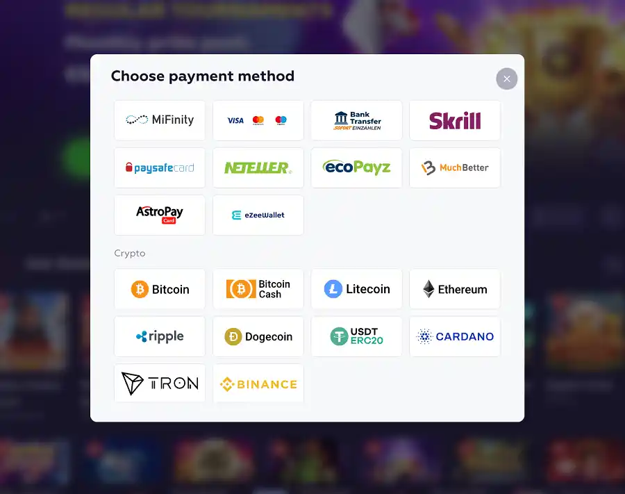 Playfina casino payment