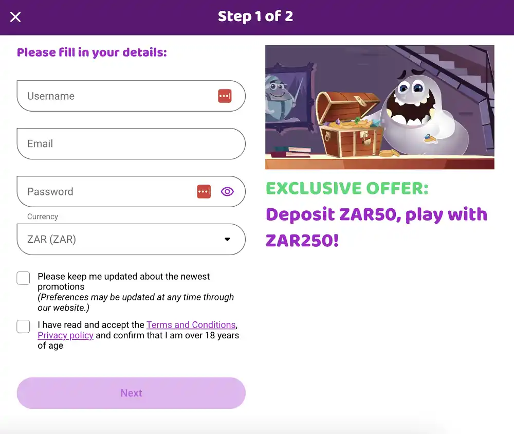 Boo casino sign up