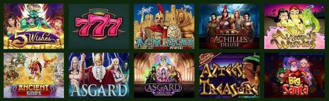 Variety of games available at South African online casino