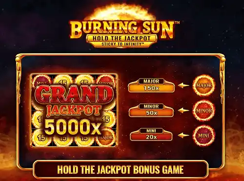 Burning sun jackpot game