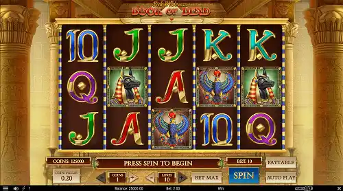 Book of dead slot game