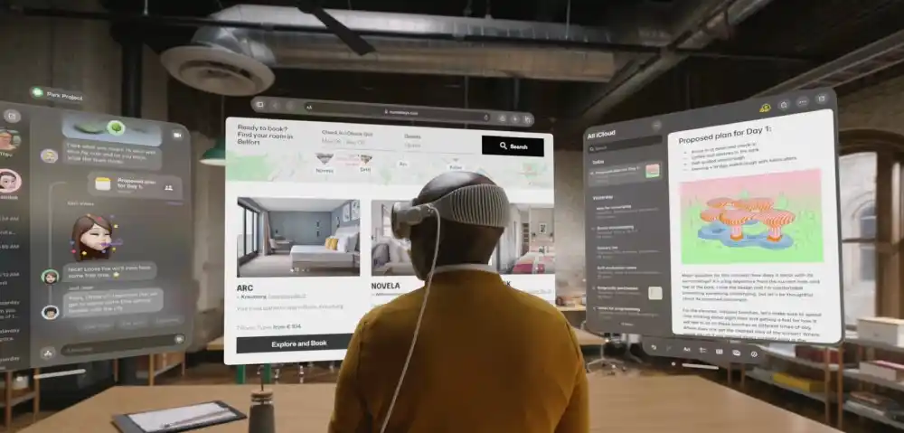 Apple vision pro virtual desktop example