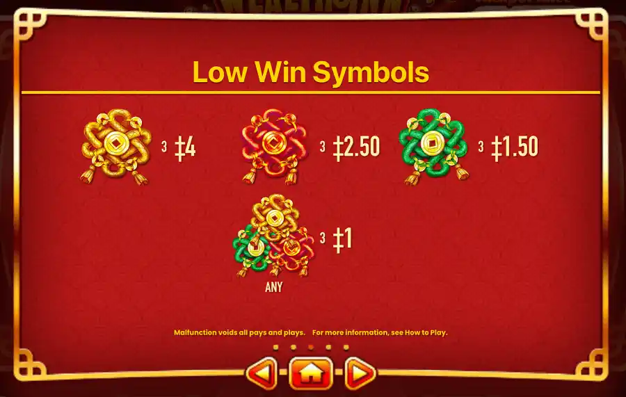 Wealth inn low win symbols