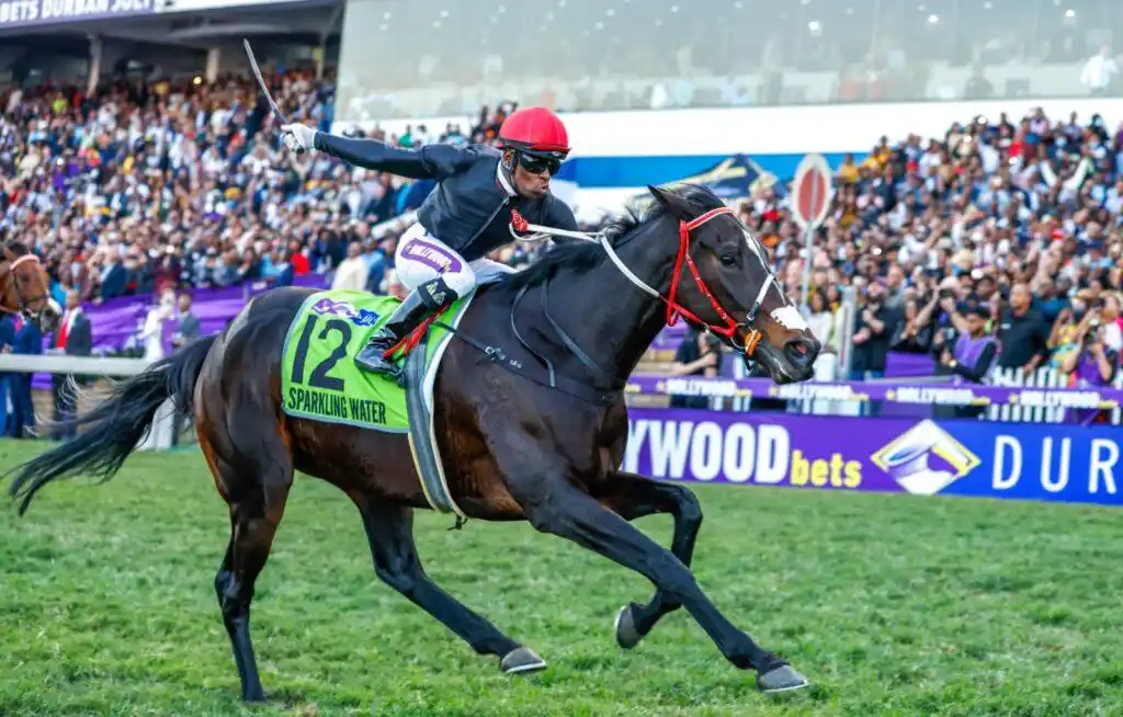 Sparkling mater at Durban July