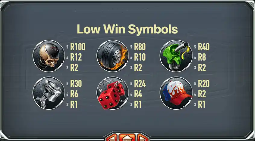 Wild trucks low win symbols