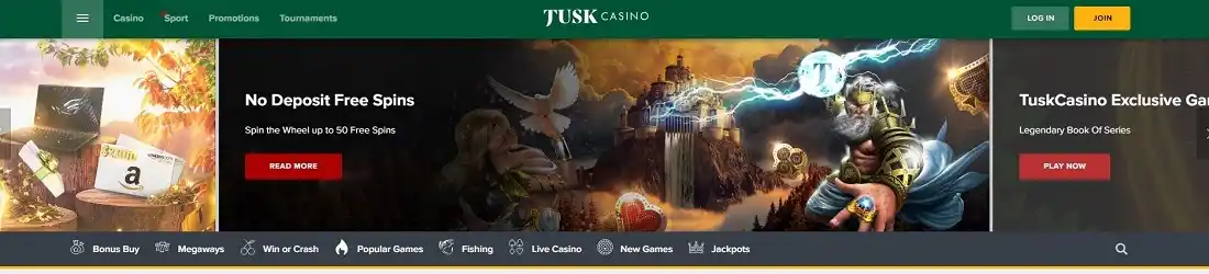 Tusk casino screenshot
