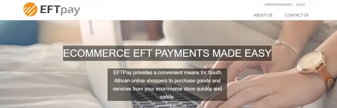 Eftpay homepage screenshot