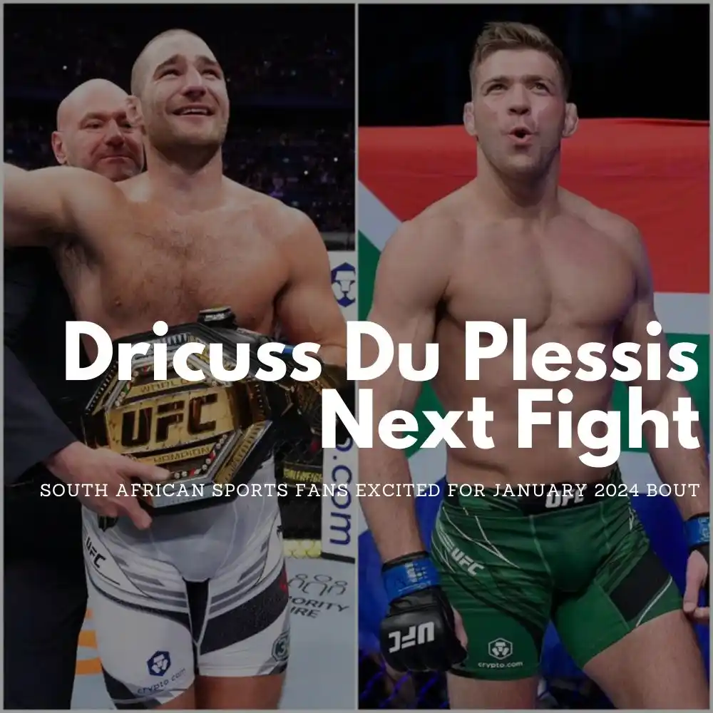 Dricus Du Plessis' next fight like the Rugby World Cup for MMA in South Africa