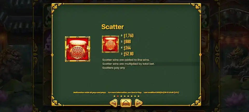5 Lucky Lions Slot Scatter