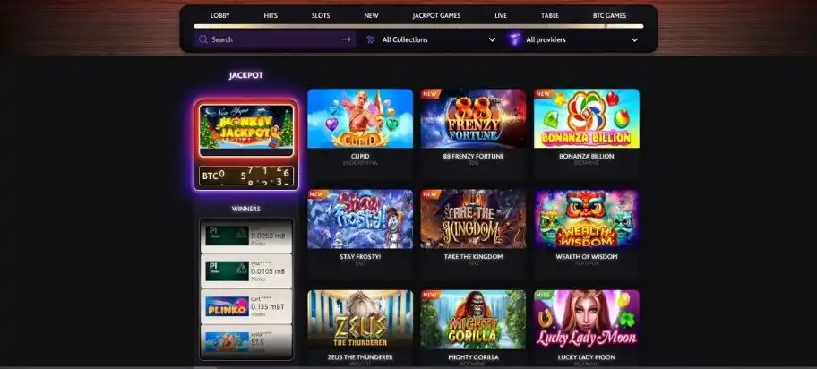 bitcoin casino games that accept BTC in-game