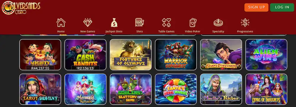 Highest Payout Mobile Casino - Silversands online slots