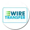 Wire transfer logo round
