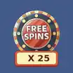 Casino Chip with 25 Free Spins