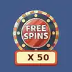 Casino Chip with 50 Free Spins