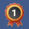Badge with No1 on blue background