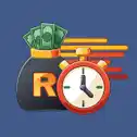 Rand money bag and stopwatch