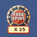 Casino Chip with 25 Free Spins