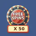 Casino Chip with 50 Free Spins
