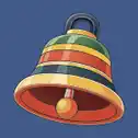 Bell on blue background