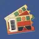 Voucher cards on blue background