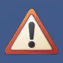 Warning sing on blue background