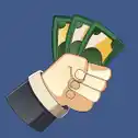 Hand gripping ZAR bills
