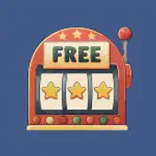 Slot machine with FREE sign