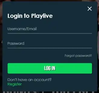 PlayLive Casino Login