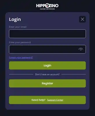 Hippozino Casino Login