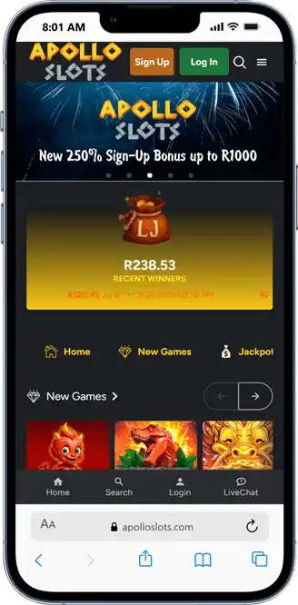 Apollo Slots Casino on Mobile