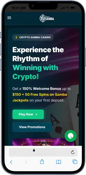 Cryptosamba Casino on Mobile