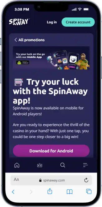 Spinaway Casino on Mobile