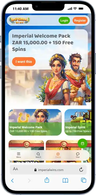 Imperial Wins Casino on Mobile
