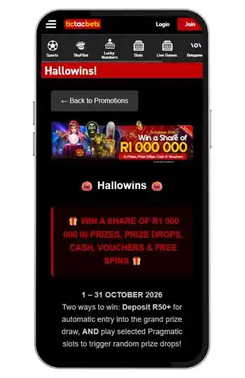 Tic Tac Bets Halloween Bonus