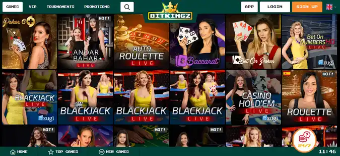 bitkingz casino live games