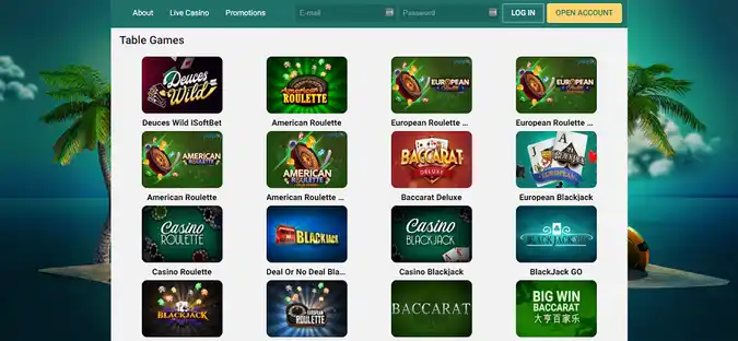 Lemon casino table games