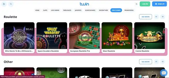 Twin Casino Table Games