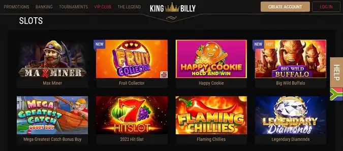 King billy slots