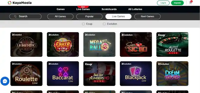 Kayamoola live games