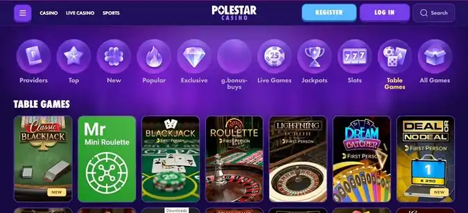 Polestar Casino Table Games