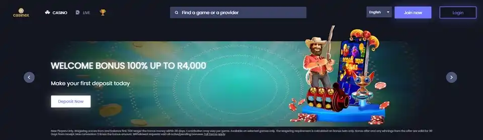 Casinex Welcome Bonus