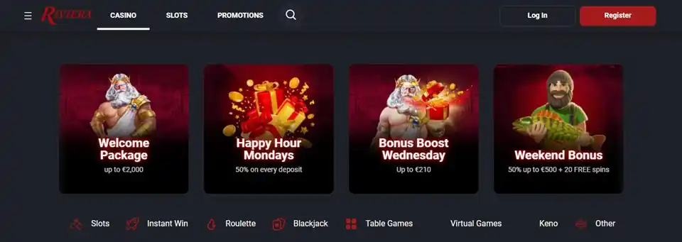 Riviera Casino Bonuses