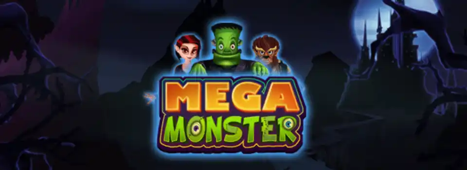 Logo for Mega Monster online Halloween slot