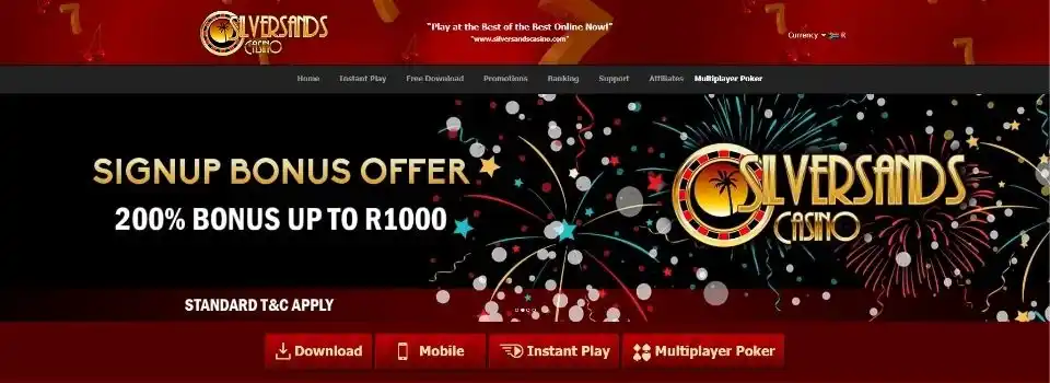 Silversands Casino Welcome Bonus